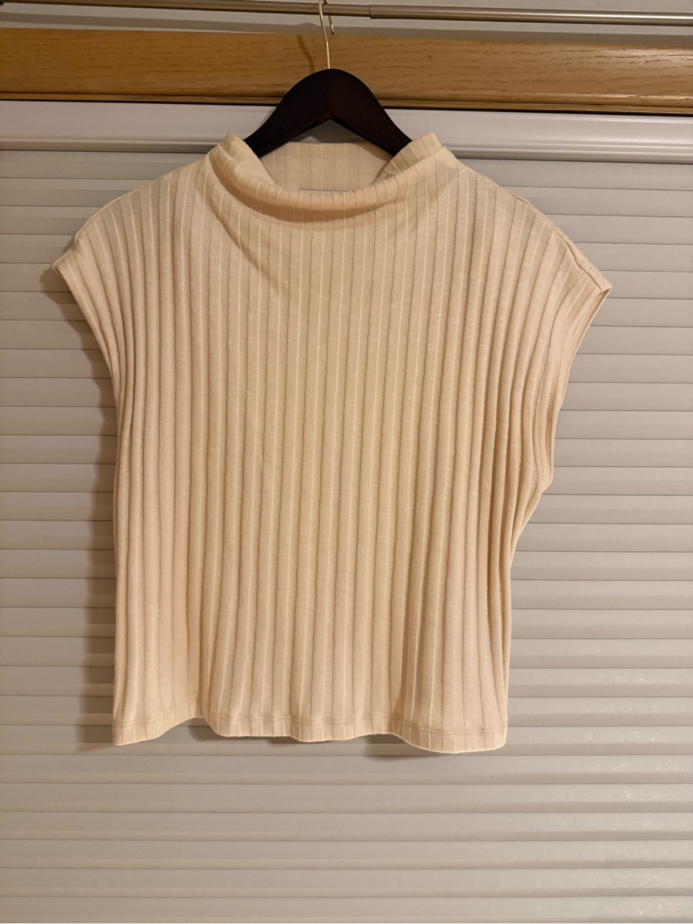 Michael Stars Evereve Sleeveless Ribbed Mock Neck Top Large